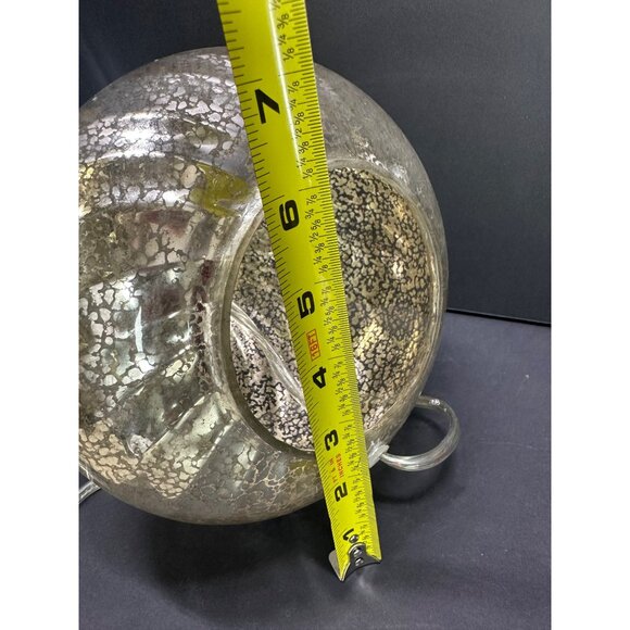 Vtg Mercury Swirl Plug-In Glass Lamp Base Portable Luminaire Decor Lamp 11" Tall - Picture 9 of 10